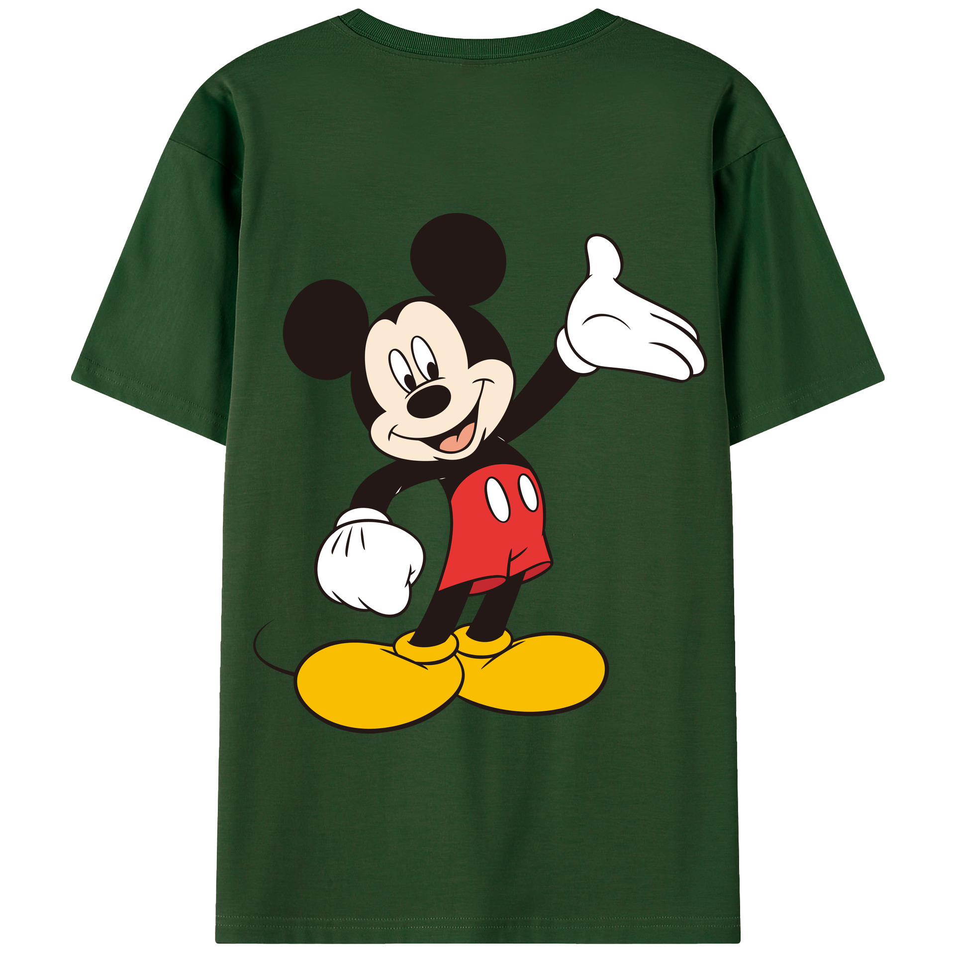 （画像用） ミッキーマウス Mickey Mouse 綿100％半袖Tシャツ（背面プリント）